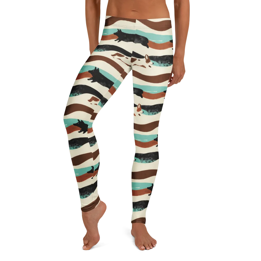 Canine Current on Leggings — Front