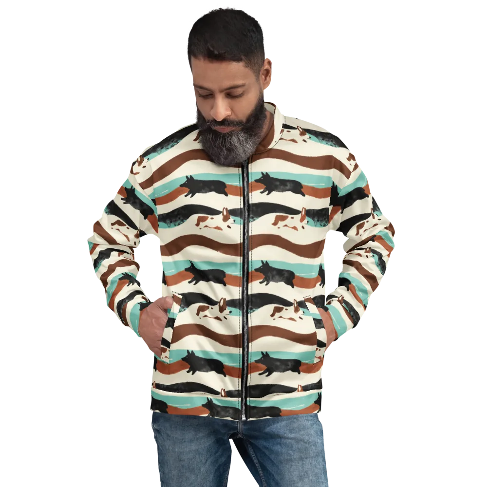 Canine Current on Bomber Jacket — Front