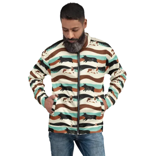 Canine Current on a Bomber Jacket