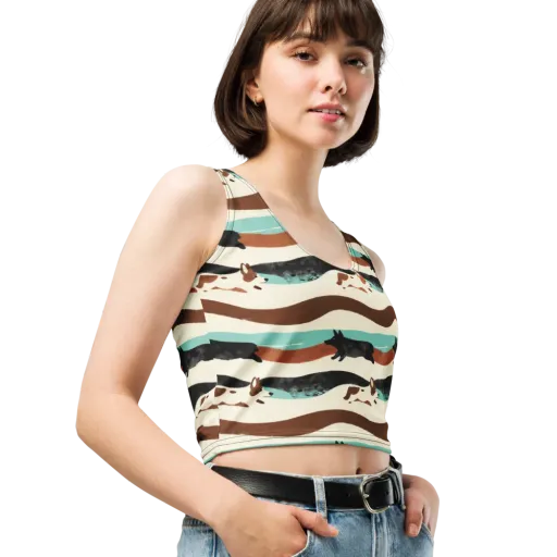 Canine Current on a Crop Top