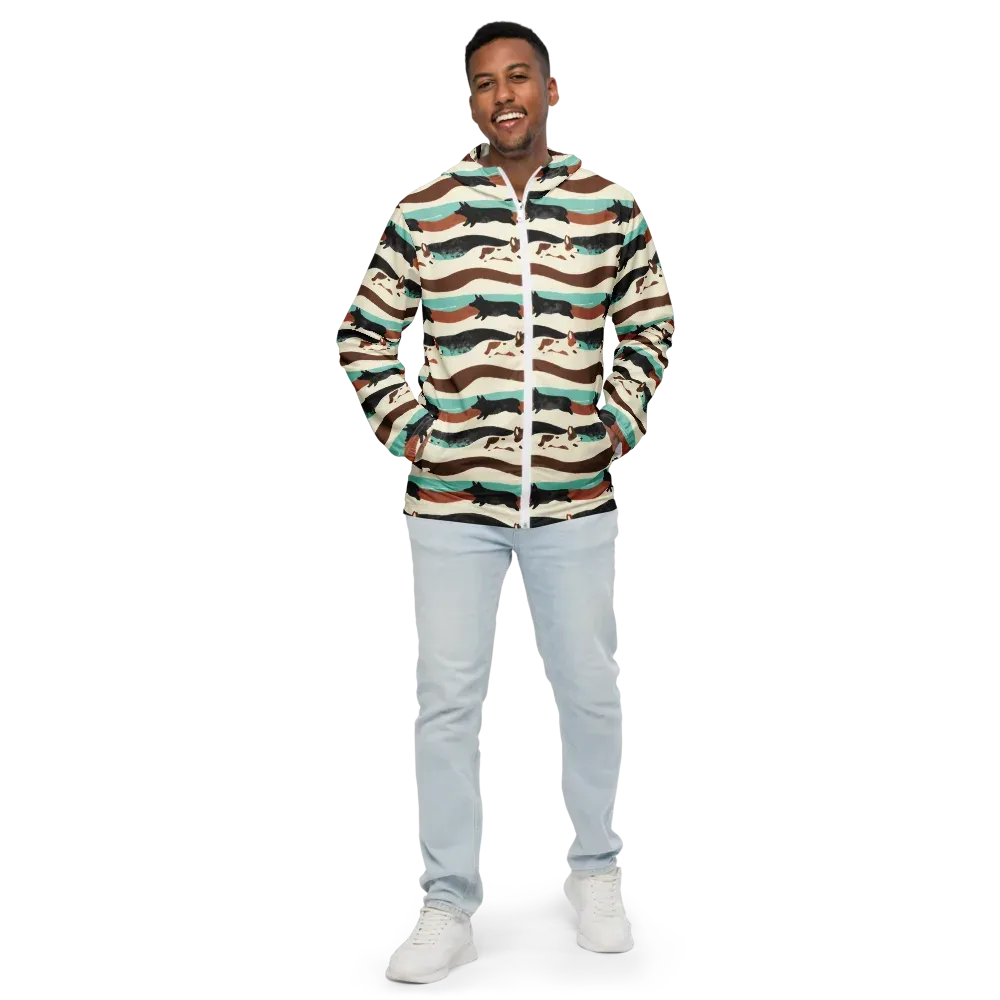 Canine Current on Men's Windbreaker — Front