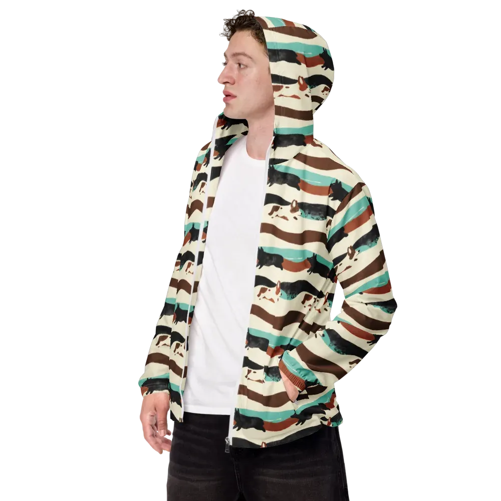 Canine Current on Men's Windbreaker — Left Front