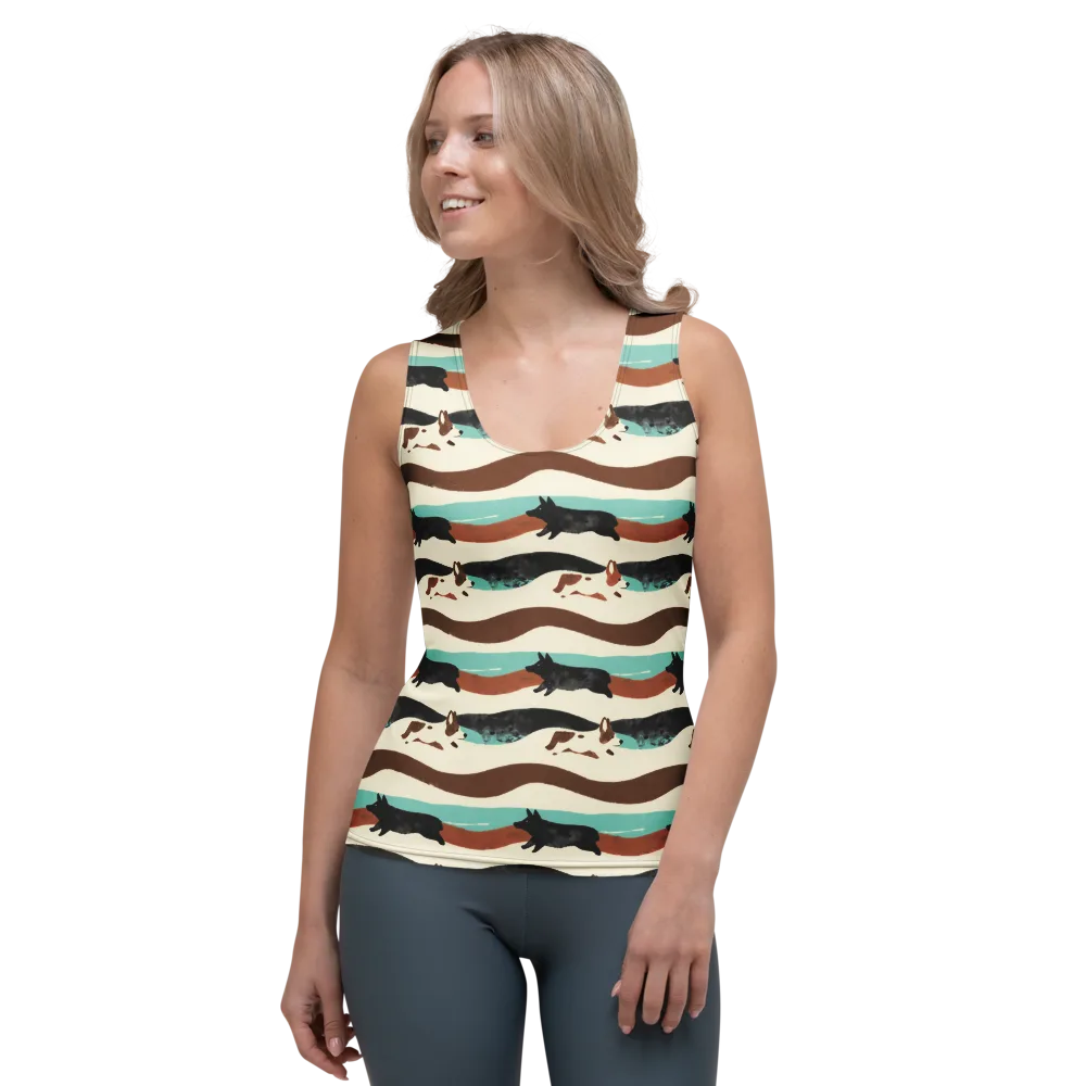 Canine Current on Women's Tank Top — Front