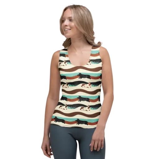 Canine Current on a Women's Tank Top