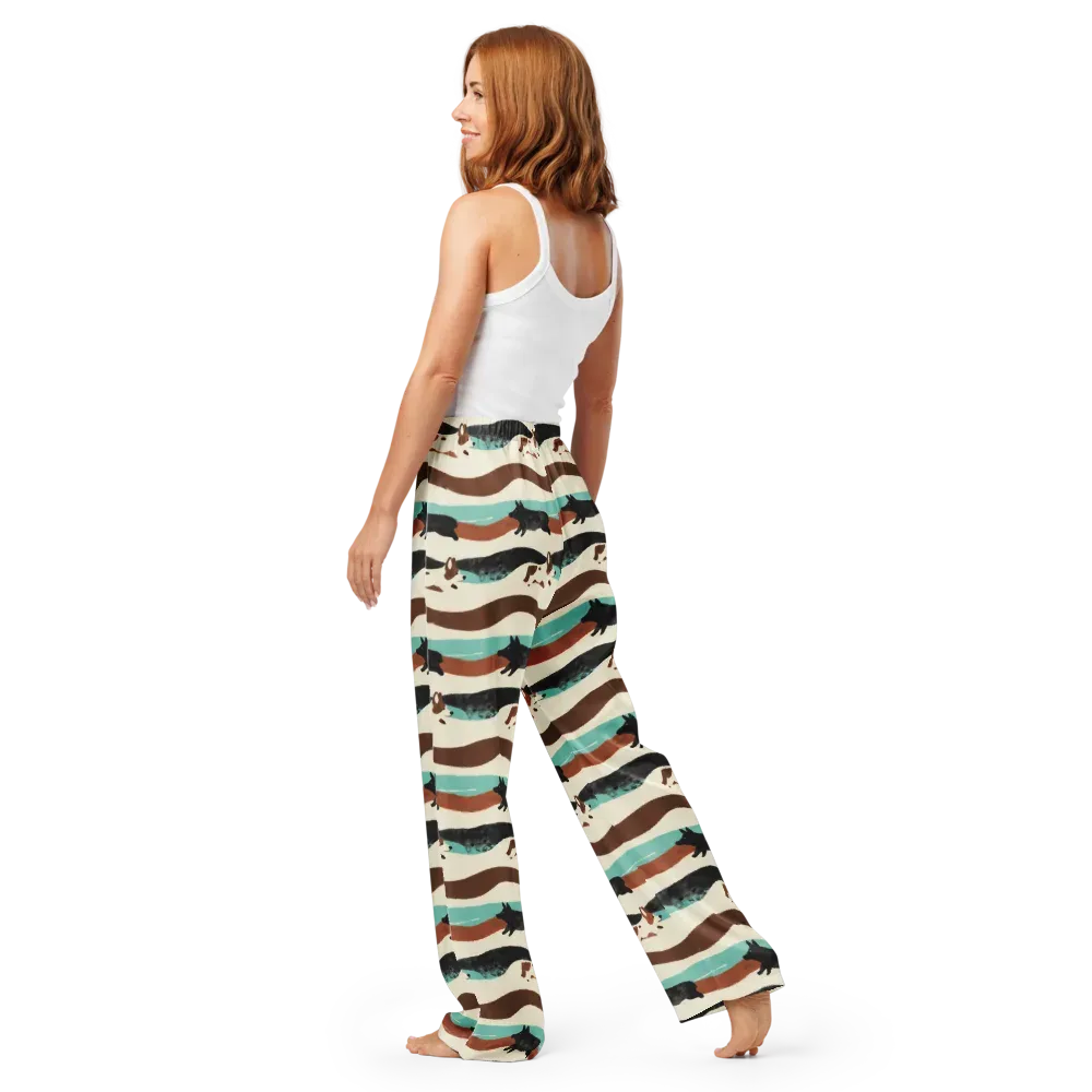 Canine Current on Women's Pajama Pants — Back