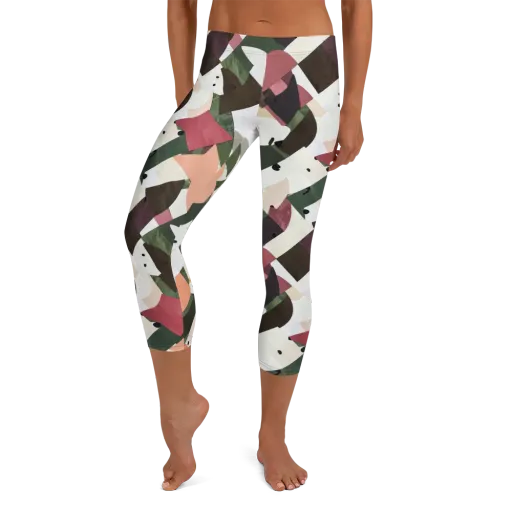 Patchwork Menagerie on a Capri Leggings