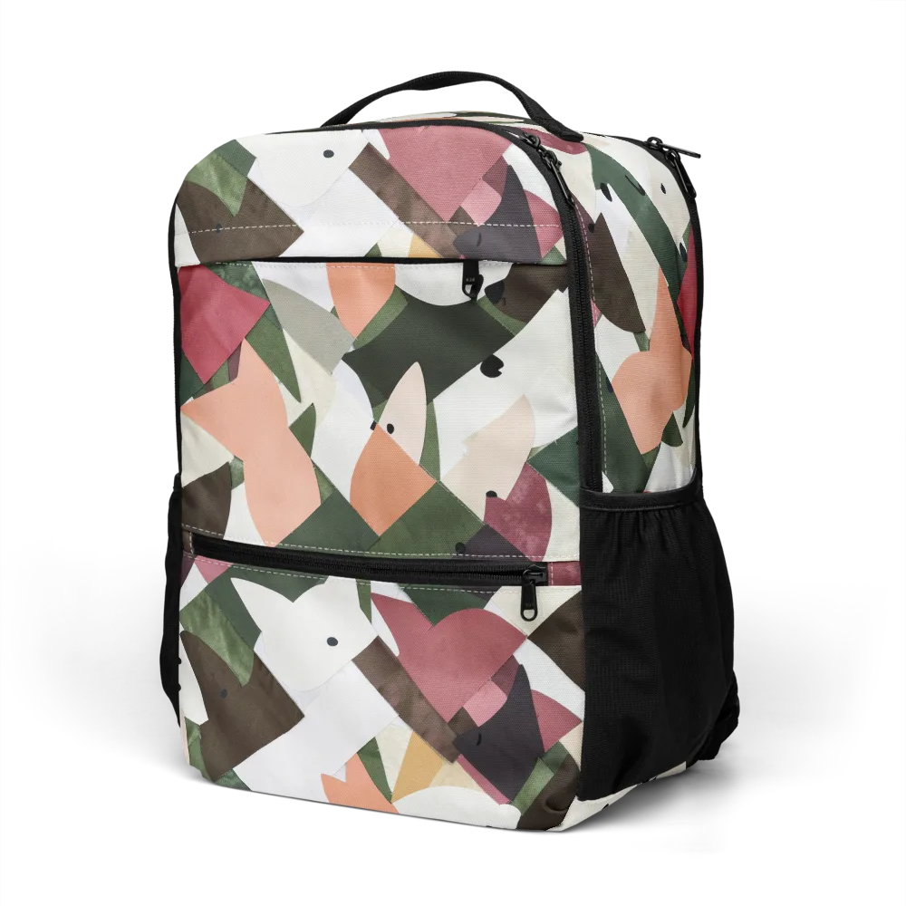 Patchwork Menagerie on Utility Backpack — Left Front