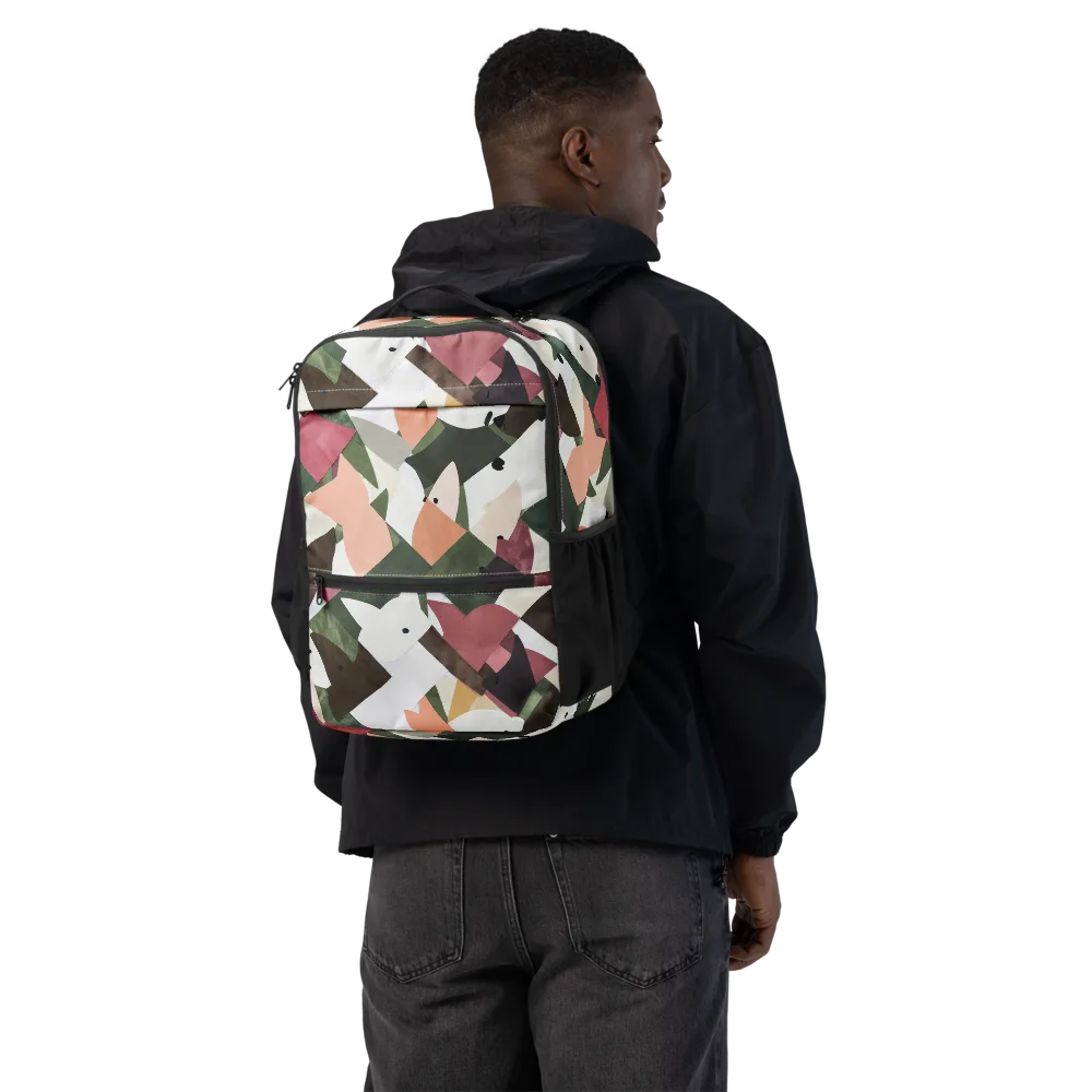 Patchwork Menagerie on Utility Backpack — Back