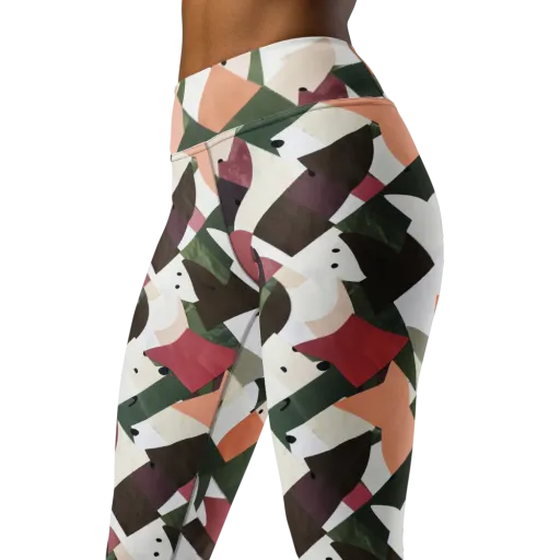 Patchwork Menagerie on a Yoga Leggings