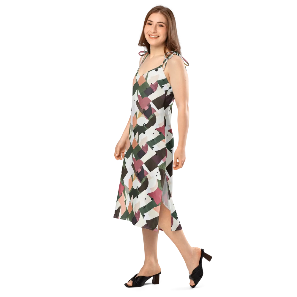 Patchwork Menagerie on Slip Dress — Left Front