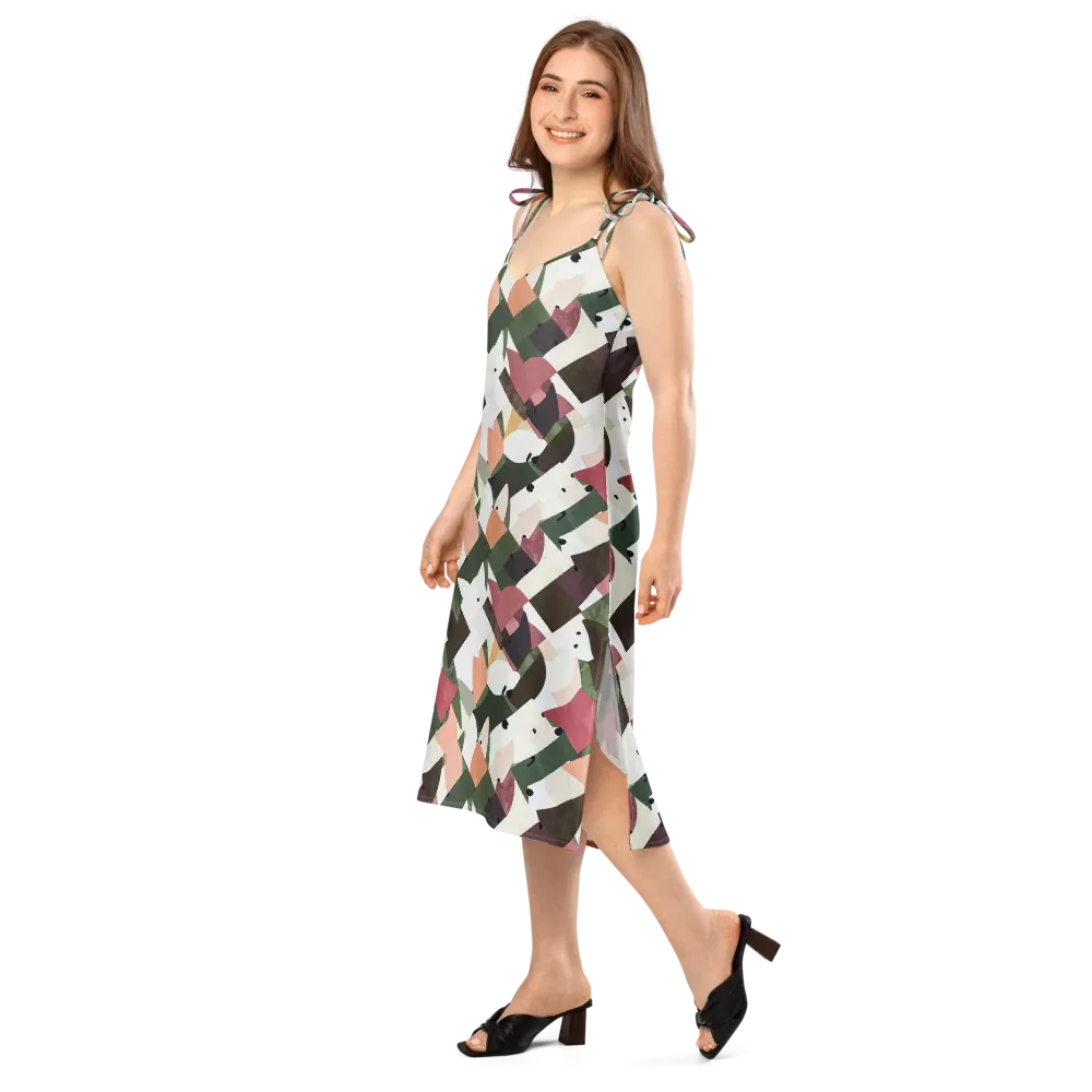 Patchwork Menagerie on Slip Dress — Left Front