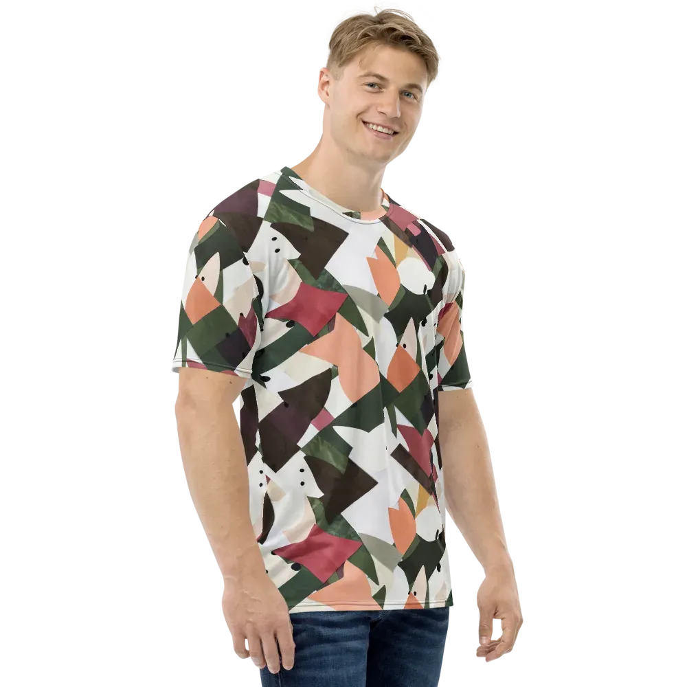 Patchwork Menagerie on Men's Crew Neck T-Shirt — Right