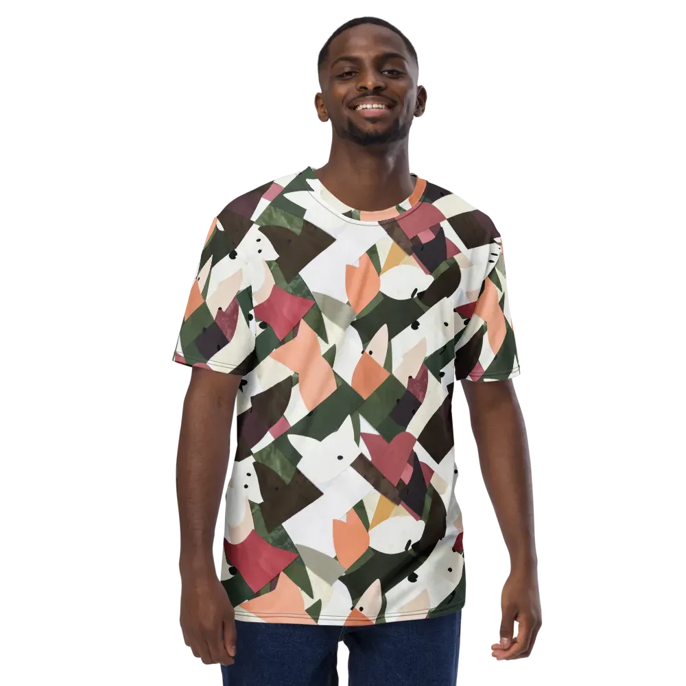 Patchwork Menagerie on Men's Crew Neck T-Shirt — Front