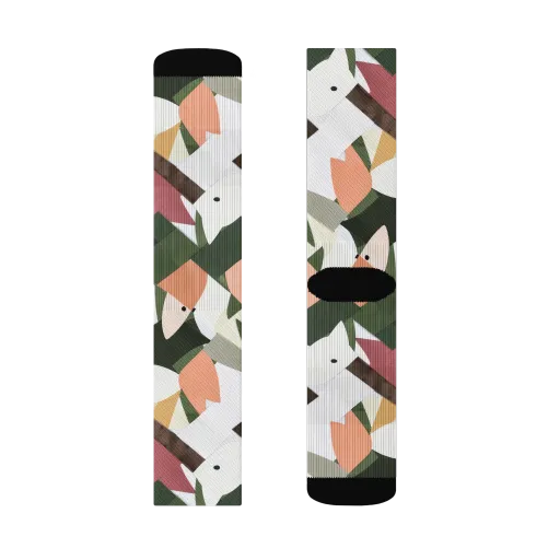 Patchwork Menagerie on a Socks