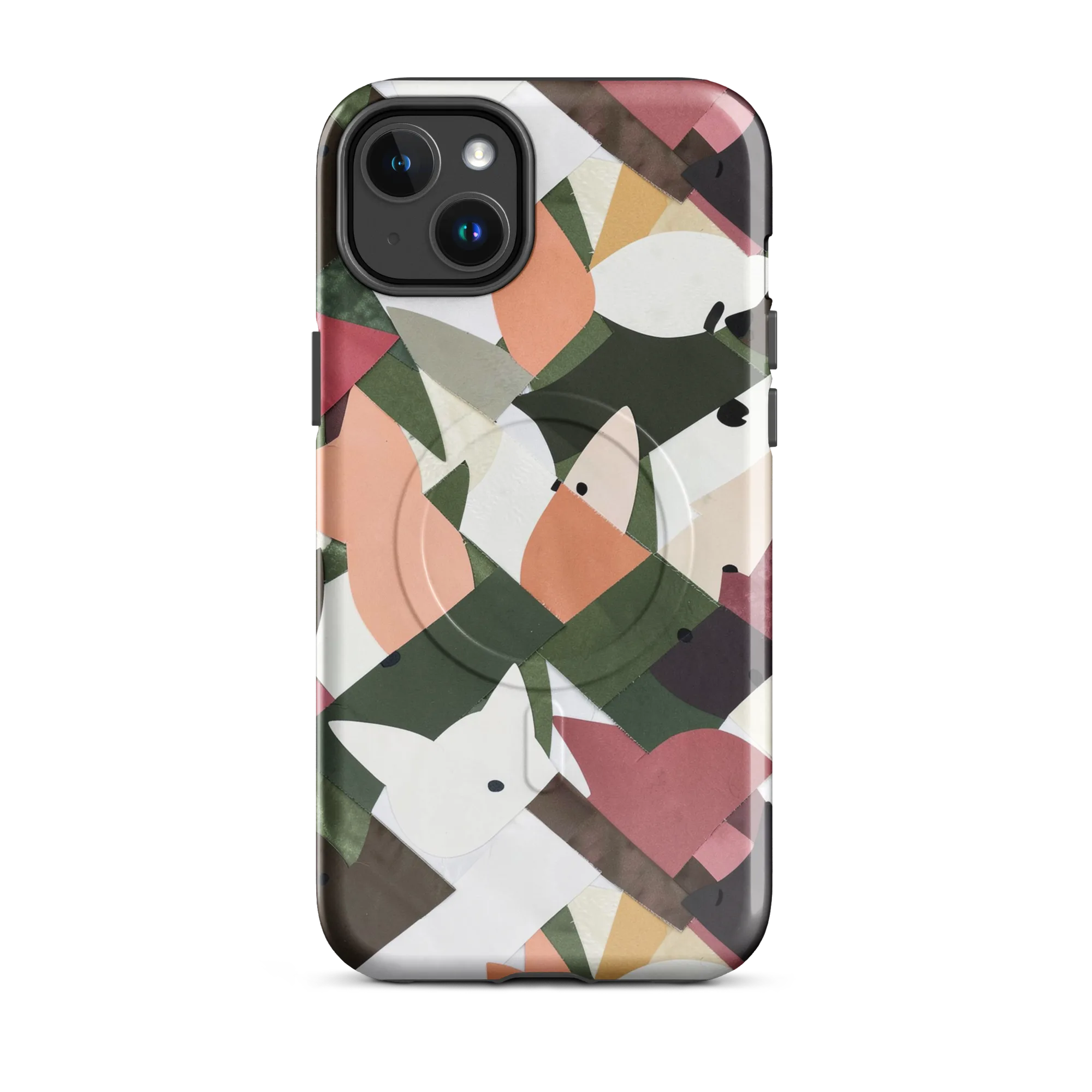 Patchwork Menagerie on MagSafe Tough Case for iPhone® — Front