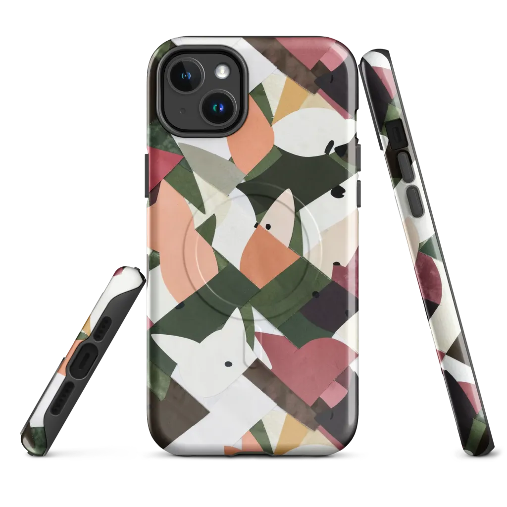 Patchwork Menagerie on MagSafe Tough Case for iPhone® — Front
