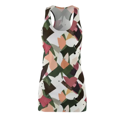 Patchwork Menagerie on a Racerback Dress