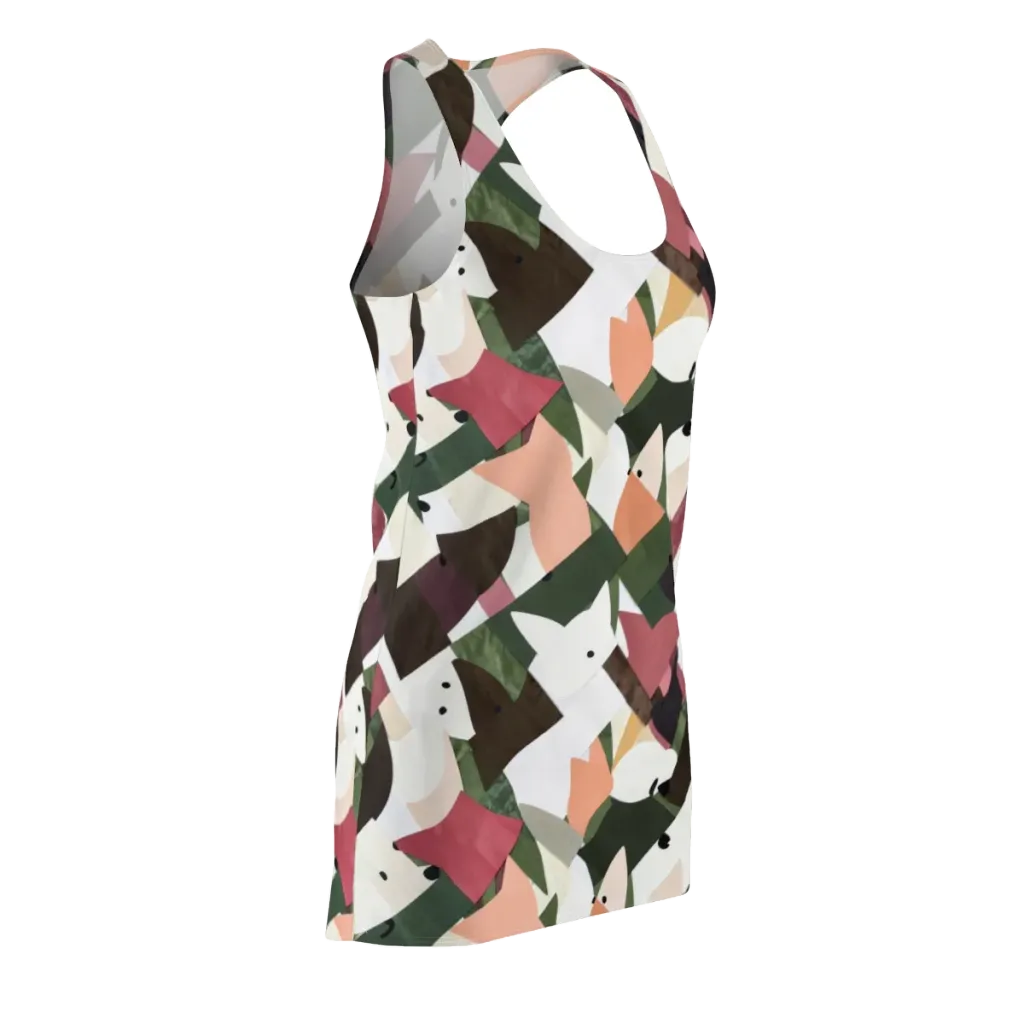 Patchwork Menagerie on Racerback Dress — Front Side