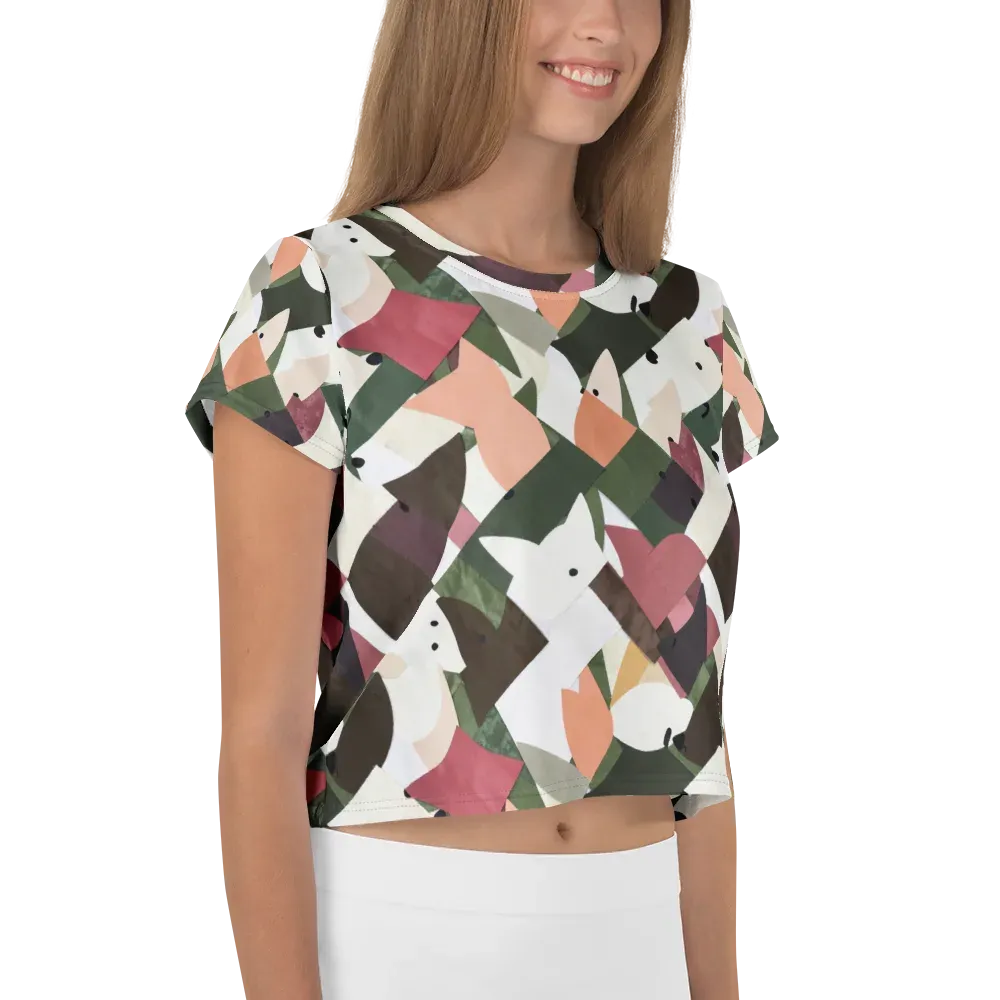 Patchwork Menagerie on Crop Tee — Right