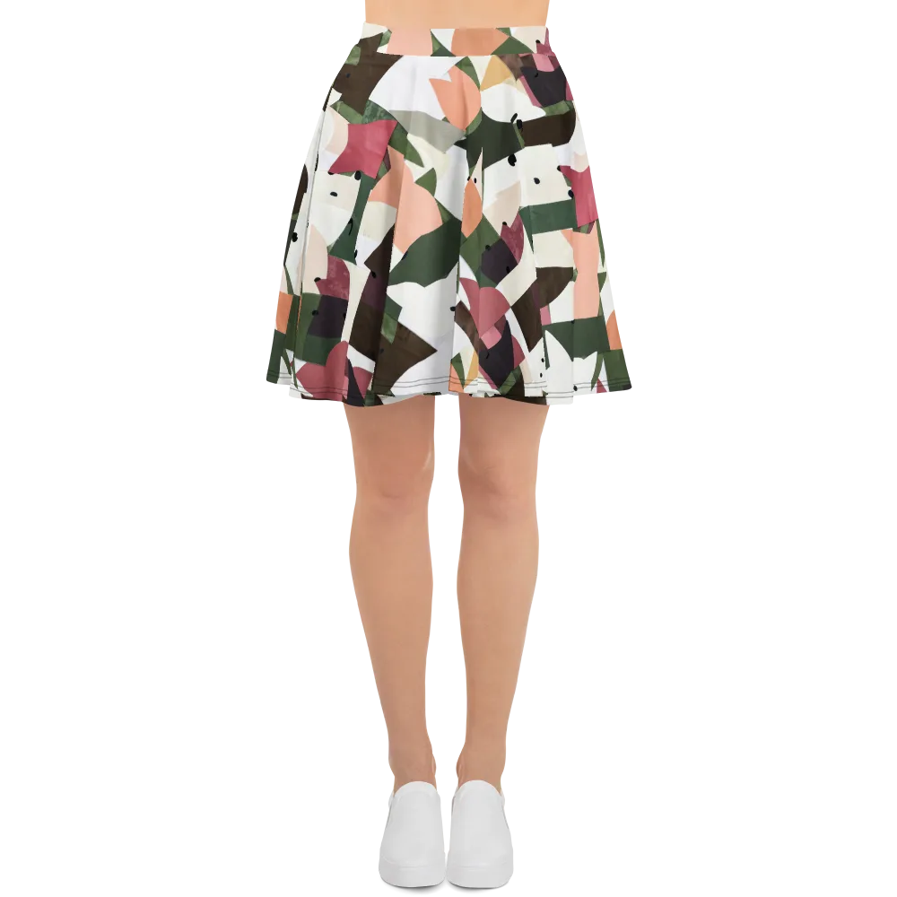 Patchwork Menagerie on Skater Skirt — Front