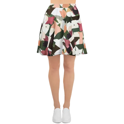 Patchwork Menagerie on a Skater Skirt