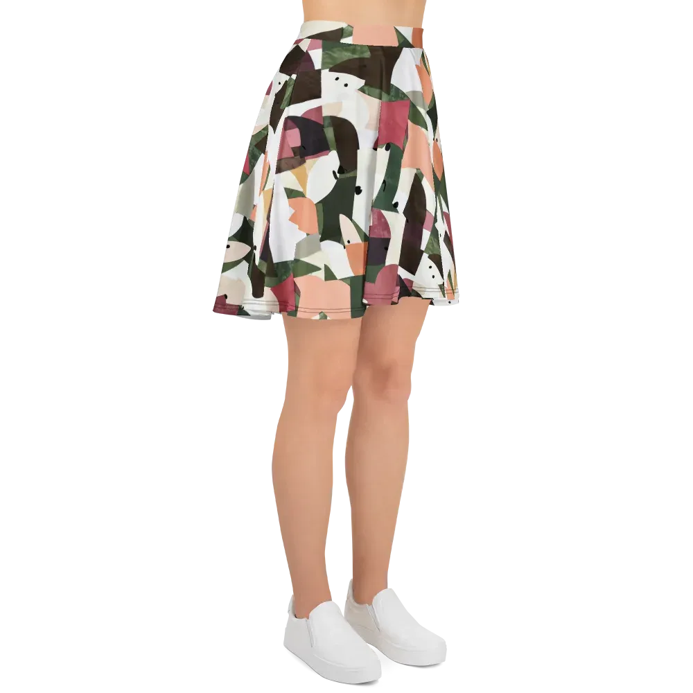 Patchwork Menagerie on Skater Skirt — Right