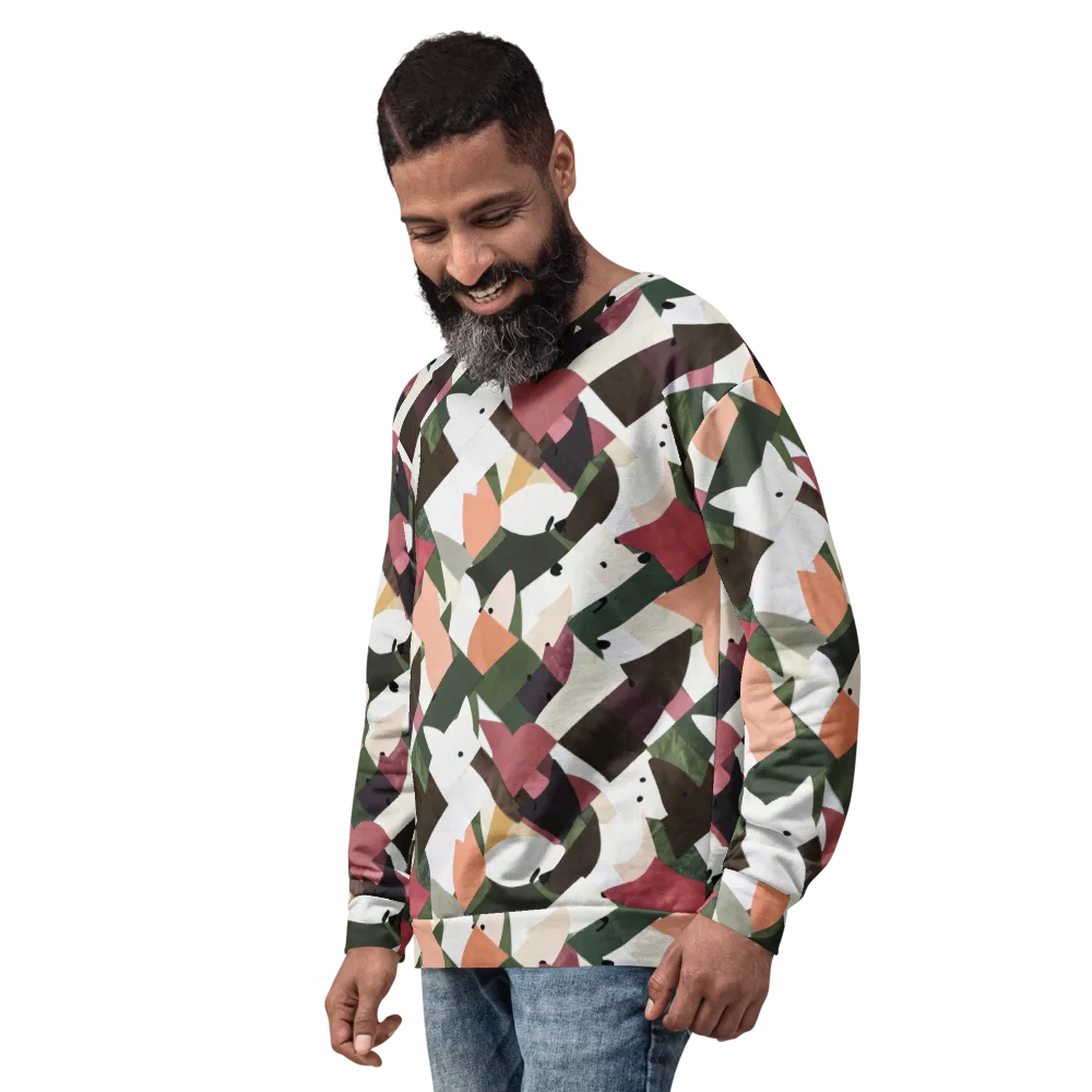 Patchwork Menagerie on Sweatshirt — Left Front