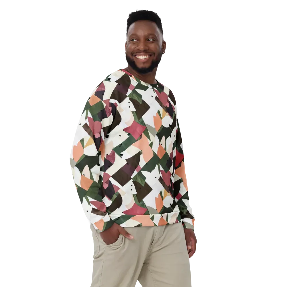 Patchwork Menagerie on Sweatshirt — Front
