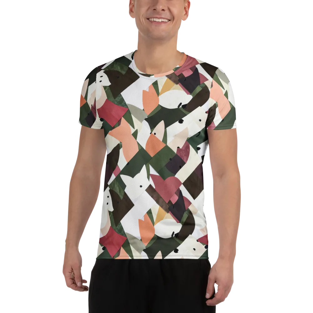 Patchwork Menagerie on Men's Athletic T-Shirt — Front