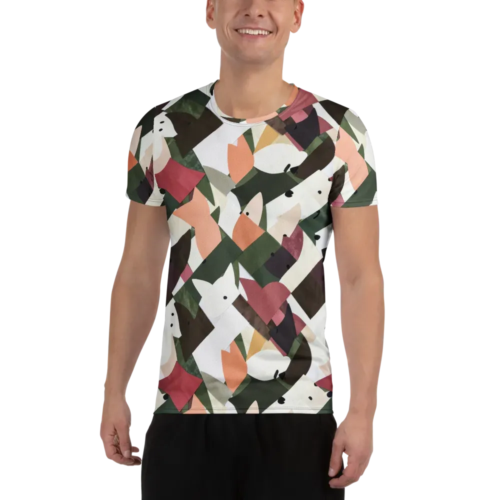 Patchwork Menagerie on Men's Athletic T-Shirt — Front