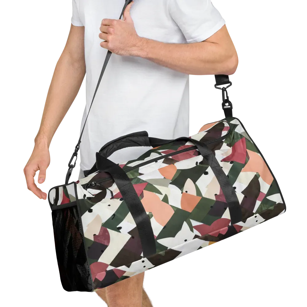 Patchwork Menagerie on Duffle Bag — Right Front