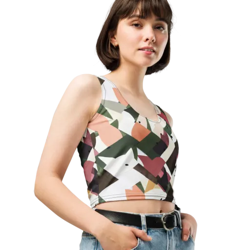 Patchwork Menagerie on a Crop Top