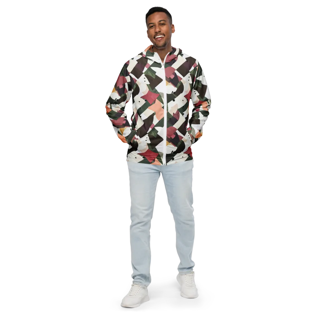 Patchwork Menagerie on Men's Windbreaker — Front