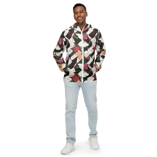 Patchwork Menagerie on a Men's Windbreaker