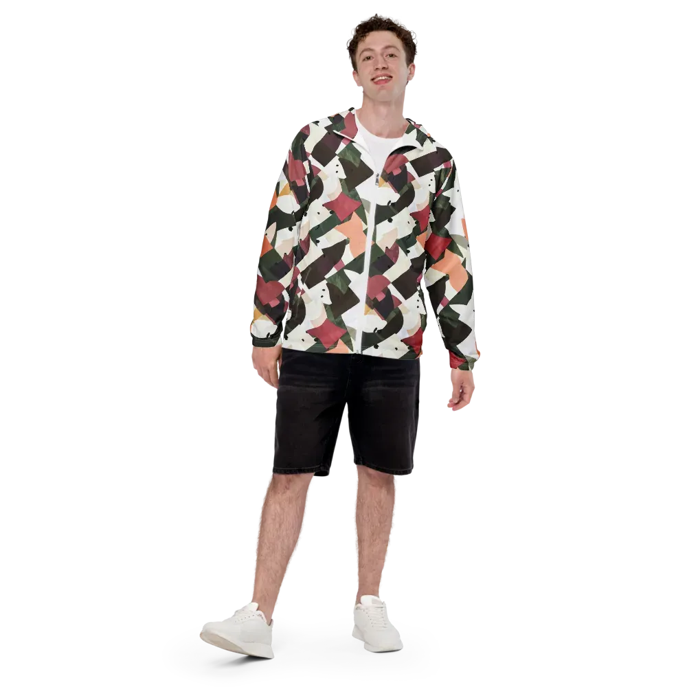 Patchwork Menagerie on Men's Windbreaker — Front