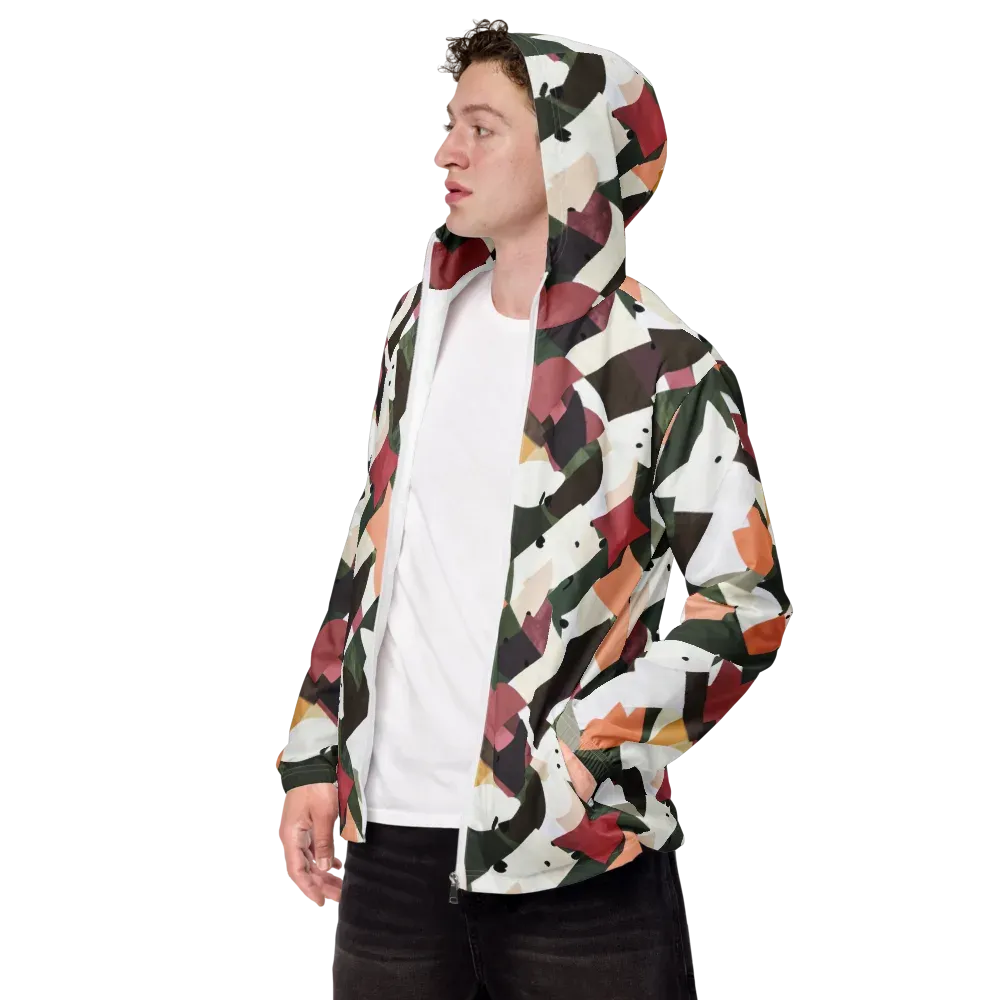 Patchwork Menagerie on Men's Windbreaker — Left Front