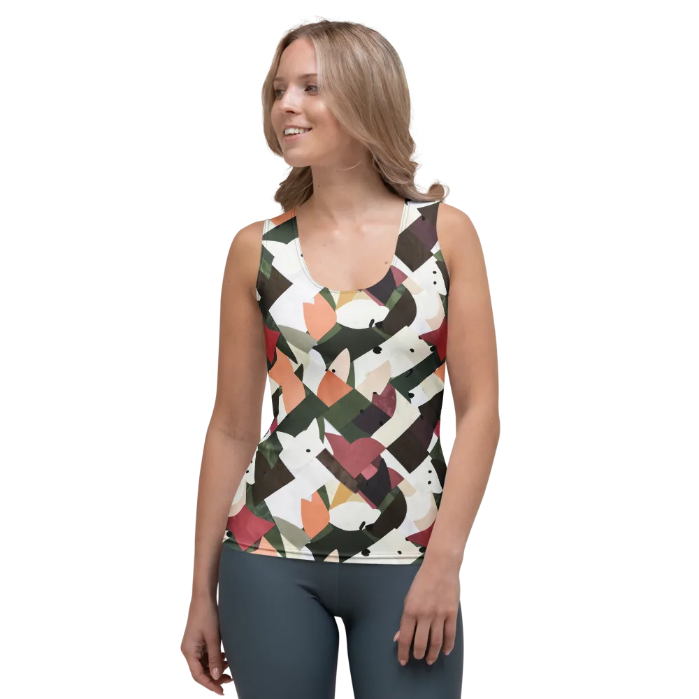 Patchwork Menagerie on Women's Tank Top — Front
