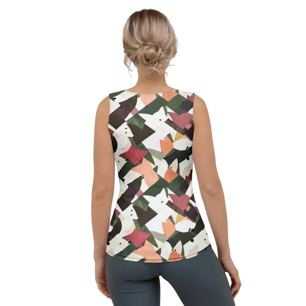 Patchwork Menagerie on Women's Tank Top — Back