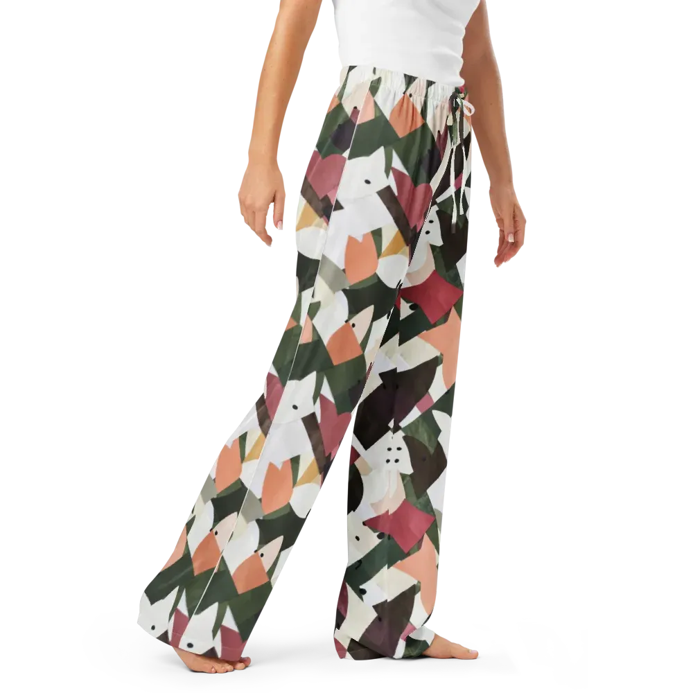 Patchwork Menagerie on Women's Pajama Pants — Right Front
