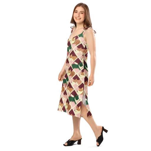 Corgi Quilt on a Slip Dress