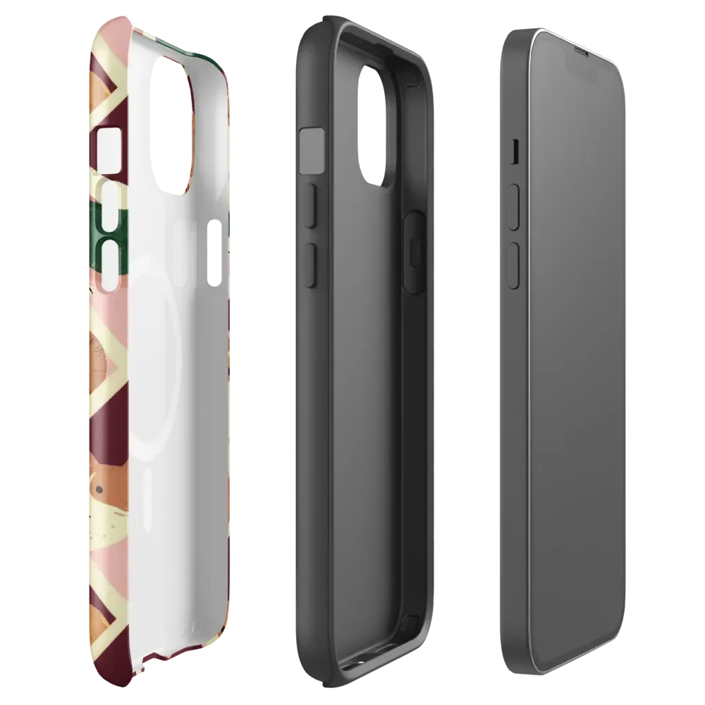 Corgi Quilt on MagSafe Tough Case for iPhone® — Front