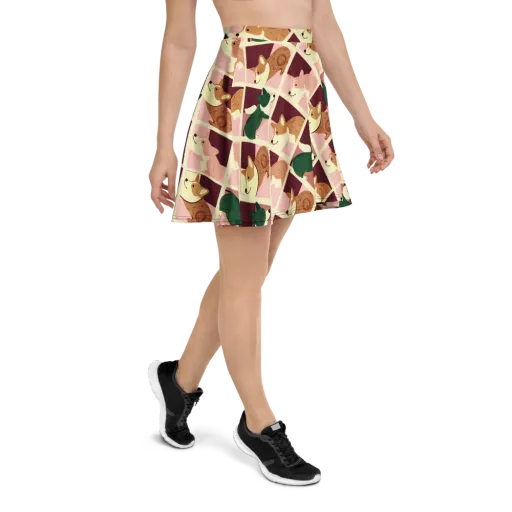 Corgi Quilt on a Skater Skirt