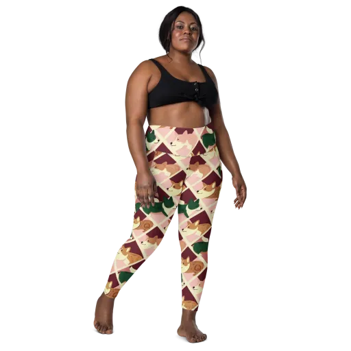 Corgi Quilt on a Leggings with Pockets