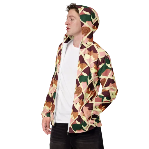 Corgi Quilt on a Men's Windbreaker