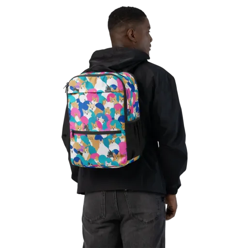 Cobalt Corgi Club on a Utility Backpack