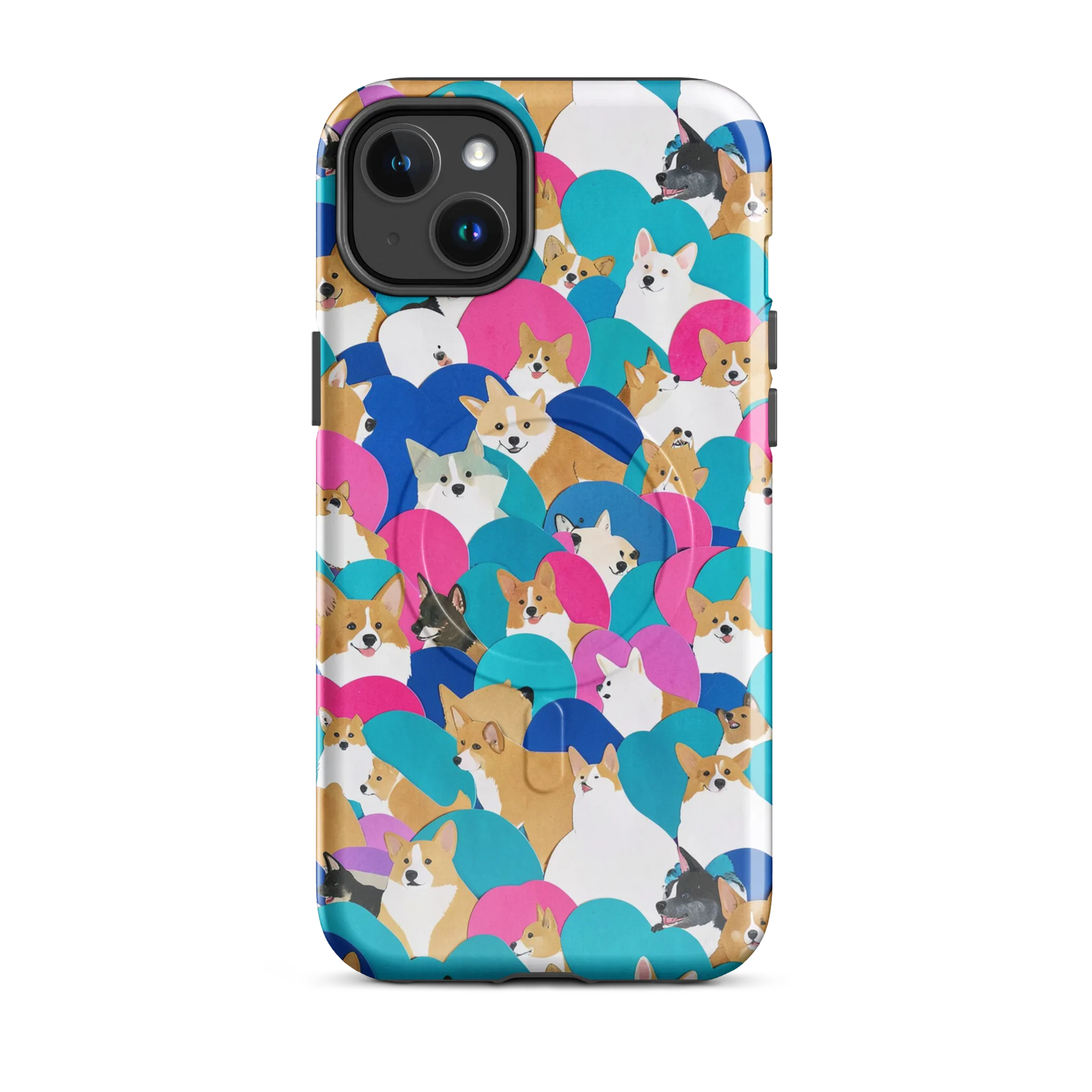 Cobalt Corgi Club on MagSafe Tough Case for iPhone® — Front