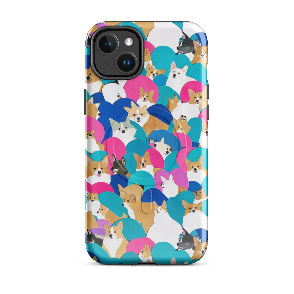 Cobalt Corgi Club on MagSafe Tough Case for iPhone® — Front