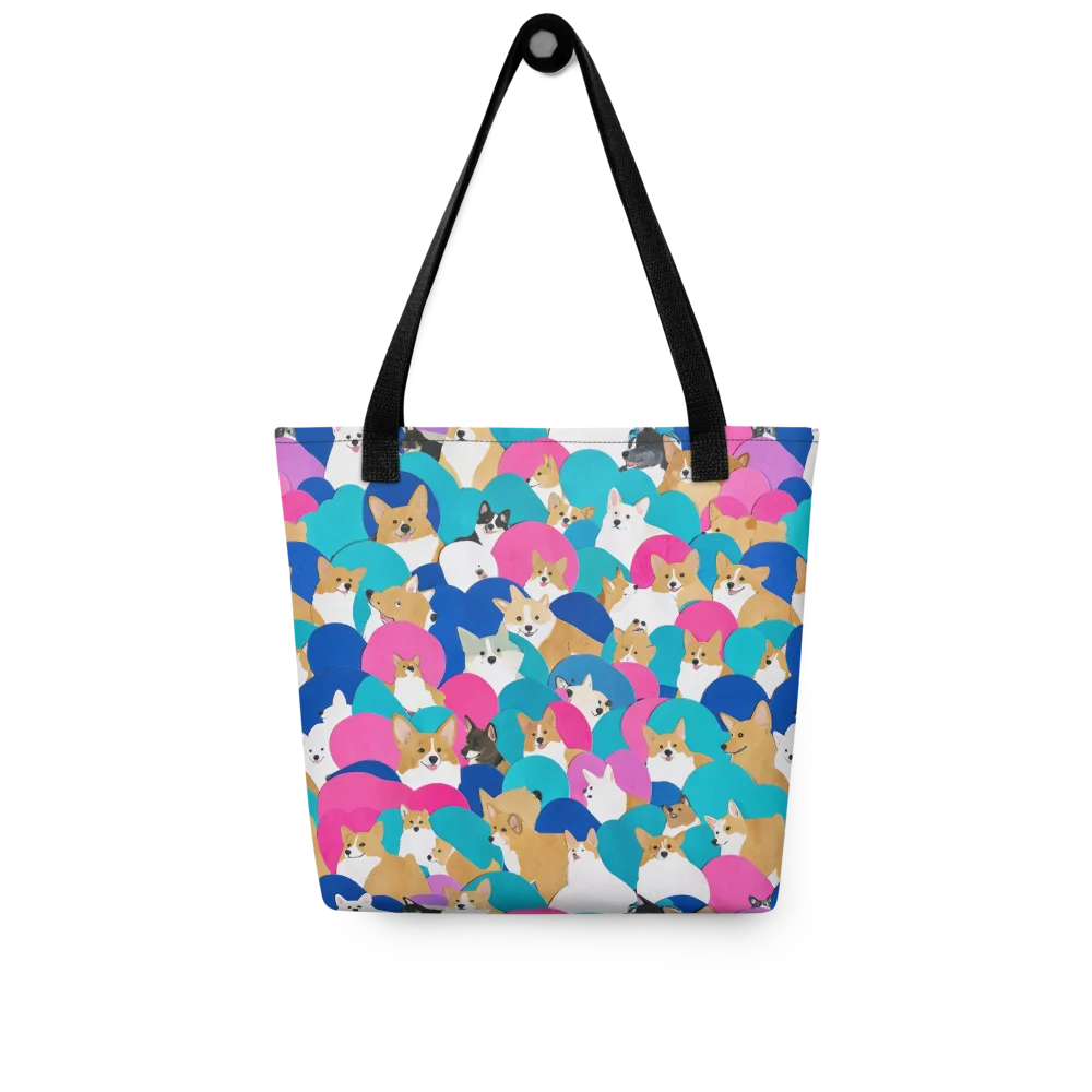 Cobalt Corgi Club on Tote Bag — Front