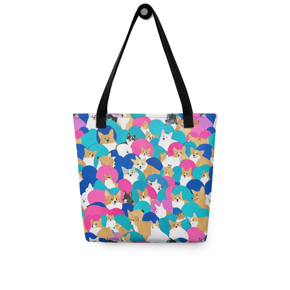 Cobalt Corgi Club on Tote Bag — Front