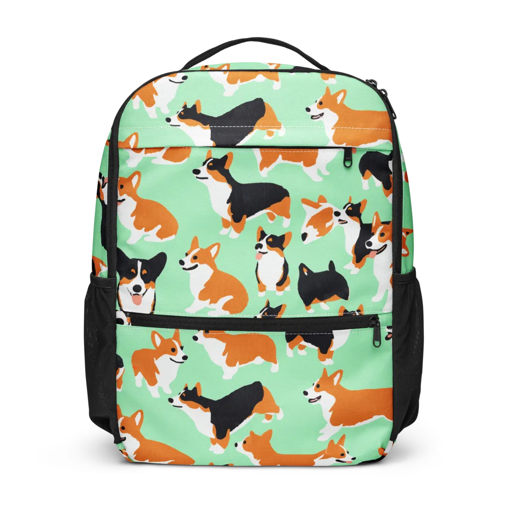 Minted Corgis on Utility Backpack — Front